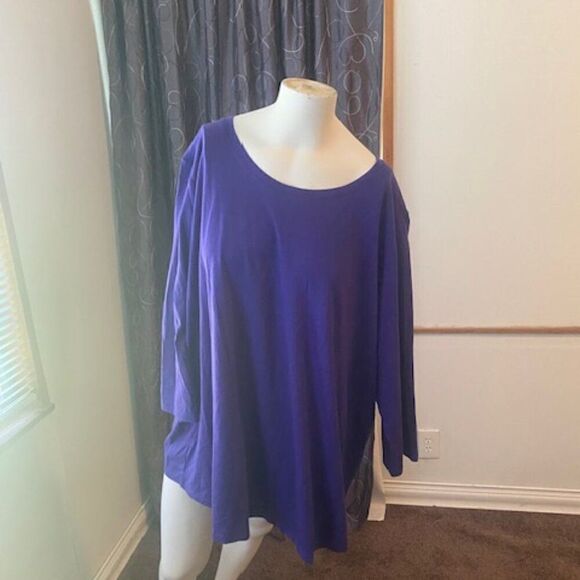 LOGO by Lori Goldstein Tops - LOGO by Lori Goldstein Purple the Tee, size 2X